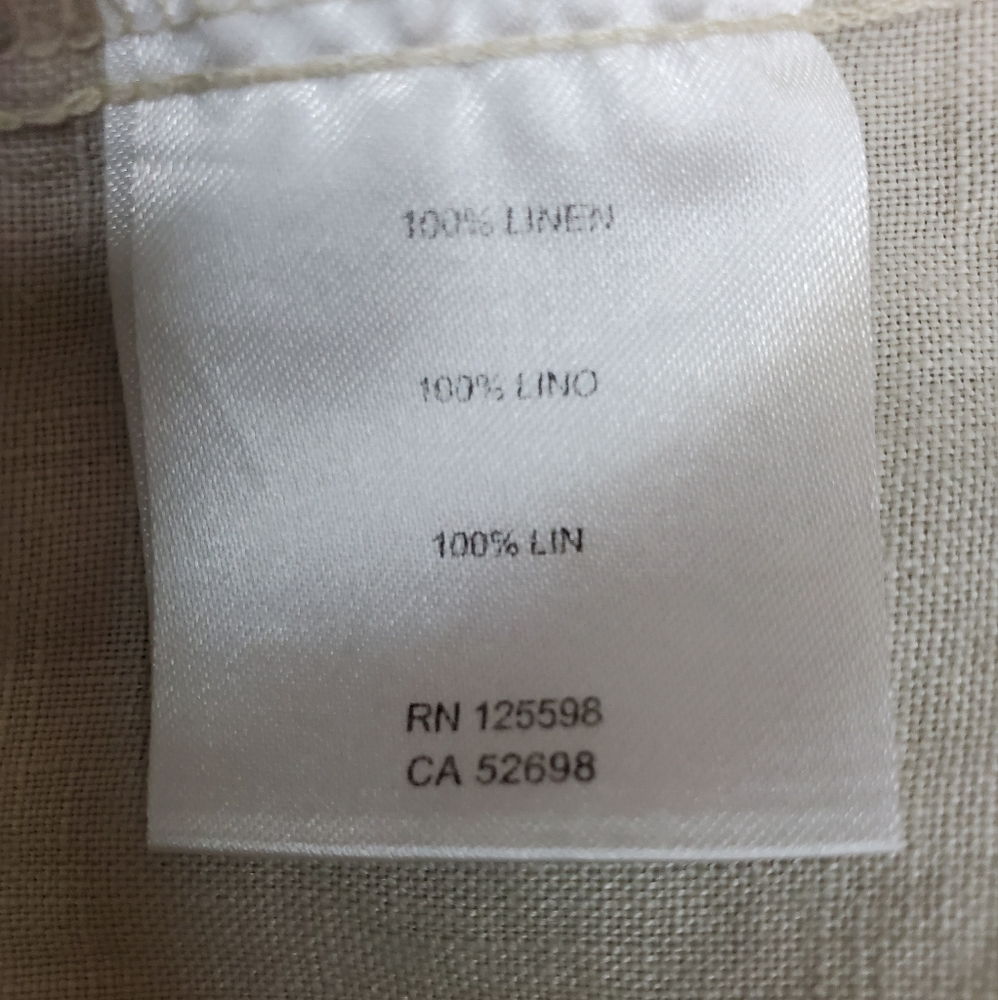Ellen Tracy 100% Linen V-Neck 3/4 Sleeve Tunic - Picture 12 of 12